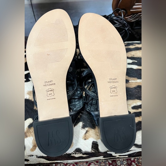 Stuart Weitzman “Sparta” Gladiator Flat Sandals Size 38.5 NWT - Picture 6 of 8